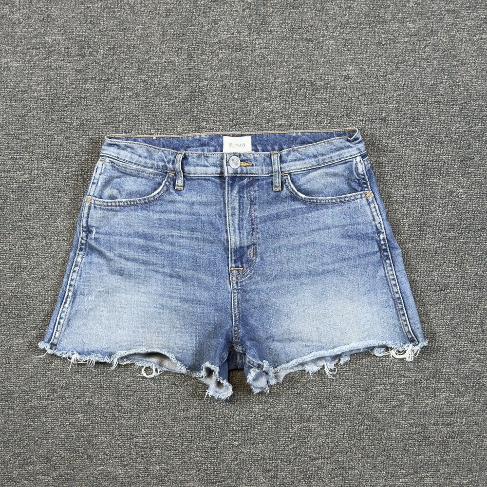Hudson Soko High Rise Cut-off Distressed Raw Hem Denim Shorts Women's 29 Summer